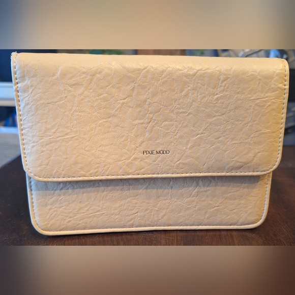 Pixie Mood Handbags - Pixie Mood Cream Clutch Bag